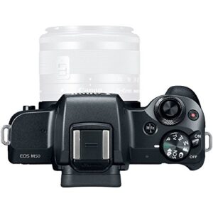 M50 Mirrorless Camera (Body Only) and 4K Video Camera has Built-in Wi-Fi with NFC, and Bluetooth - 32GB Memory Card + Basic Bundle