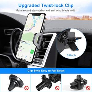 RAXFLY Phone Car Holder Mount Windshield/Air Vent/Dashboard Cell Car Phone Holder for Car 360 Degree Rotation Universal Suction Mount Stand Compatible with iPhone 13 Samsung S21 Plus All Smartphones