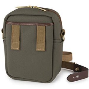 Billingham Compact Stowaway Camera/Travel Pouch (Sage FibreNyte/Chocolate Leather)