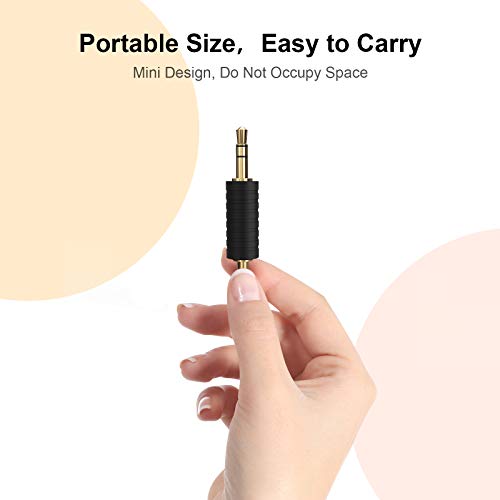 CableCreation 2 Pack 3.5mm 1/8 Stereo Jack to 3.5mm Audio Male to Male Adapter Connectors Gold Plated Compatible with for TaoTronics, Mpow BH129 Bluetooth Receiver