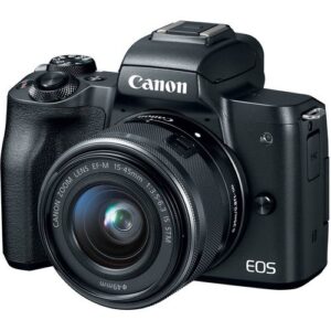 Canon EOS M50 15-45mm f/3.5-6.3 is STM Mirrorless Digital Camera + Sunshine Advanced Bundle