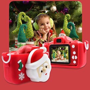 xinsrenus christmas kids camera, upgrade hd digital camera for toddlers,kid camera,christmas birthday gifts, silicone cover