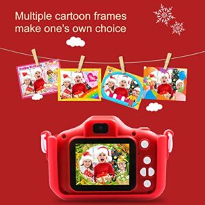 Xinsrenus Christmas Kids Camera, Upgrade HD Digital Camera for Toddlers,Kid Camera,Christmas Birthday Gifts, Silicone Cover