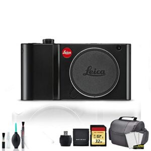 leica tl mirrorless digital camera (black) bundle with 32 gb memory card + lcd screen protectors + sd card usb reader and more