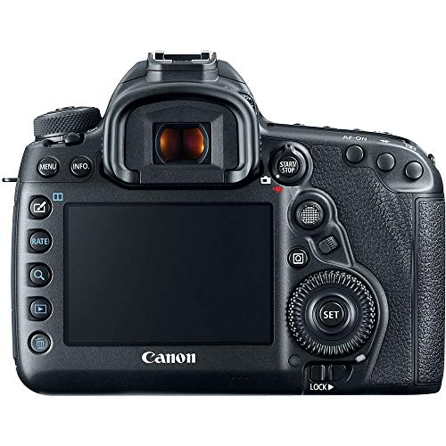 Canon EOS 5D Mark IV DSLR Camera (Body Only) (1483C002), 4K Monitor, Pro Headphones, Pro Mic, 2 x 64GB Memory Card, Case, Corel Photo Software, Tripod, 3 x LPE6 Battery + More (Renewed)