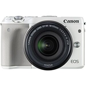 Canon EOS M3 Mirrorless Camera Kit with EF-M 18-55mm Image Stabilization (IS) STM Lens - Wi-Fi Enabled (White)