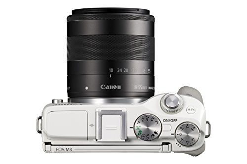 Canon EOS M3 Mirrorless Camera Kit with EF-M 18-55mm Image Stabilization (IS) STM Lens - Wi-Fi Enabled (White)