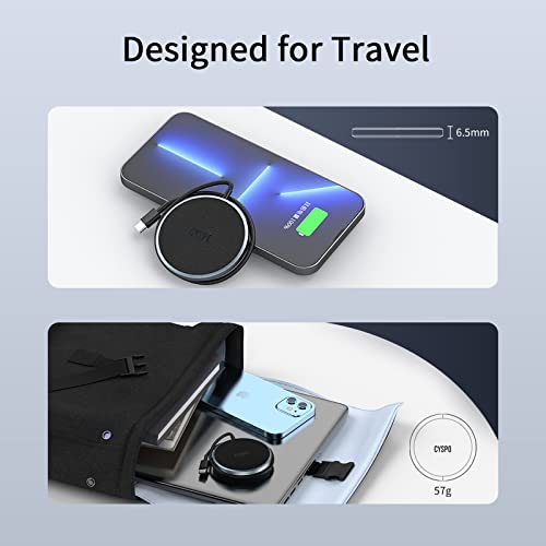 Magnetic Wireless Charger, CYSPO 15W Fast Wireless Charging Pad for iPhone 14 Pro Max/14 Plus/14 Pro/14/13 Pro Max/13 Pro/13/13 Mini/12 Pro Max/12 Pro/12/12 Mini, Mag-Safe Charger, Aluminum