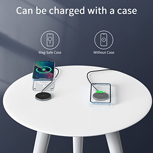 Magnetic Wireless Charger, CYSPO 15W Fast Wireless Charging Pad for iPhone 14 Pro Max/14 Plus/14 Pro/14/13 Pro Max/13 Pro/13/13 Mini/12 Pro Max/12 Pro/12/12 Mini, Mag-Safe Charger, Aluminum