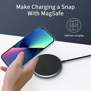 Magnetic Wireless Charger, CYSPO 15W Fast Wireless Charging Pad for iPhone 14 Pro Max/14 Plus/14 Pro/14/13 Pro Max/13 Pro/13/13 Mini/12 Pro Max/12 Pro/12/12 Mini, Mag-Safe Charger, Aluminum