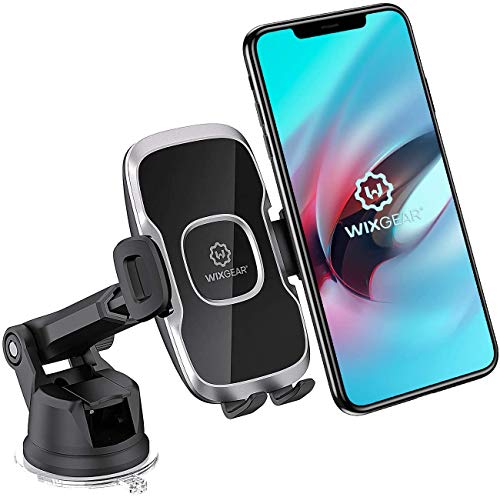 WixGear Phone Holder for Car, Universal Dashboard Windshield Phone Car Suction Cup Mount Holder for Cell Phone 360 Degree Rotation Compatible with iPhone Xs/XS Max / 8/7 / 6, Galaxy S and More