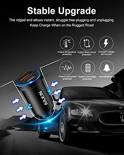 iPhone 13 Car Charger, [2Pack/38W] 2 Port Fast Charger Block with USB C& QC 3.0 Power Adapter, PowerPort PD Rapid Charging for iPhone 14 12 11 Pro Max X XR XS, Samsung S22 S22+ Cigarette Lighter Plug