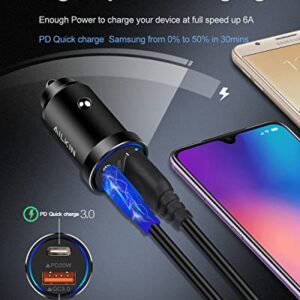 iPhone 13 Car Charger, [2Pack/38W] 2 Port Fast Charger Block with USB C& QC 3.0 Power Adapter, PowerPort PD Rapid Charging for iPhone 14 12 11 Pro Max X XR XS, Samsung S22 S22+ Cigarette Lighter Plug