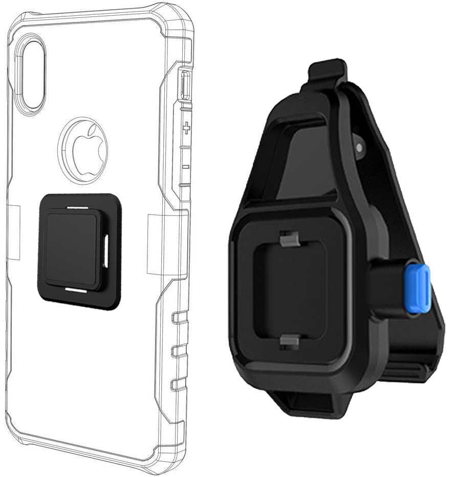 Phone Belt Clip, Lovphone Universal Holder with Quick Mount for iPhone 14/13/12/11,14/13/12/11 Pro,14/13/12/11 Pro Max,XR,XS Max,X,7,8 & Samsung Galaxy S23/S22/S21 Ultra, Plus