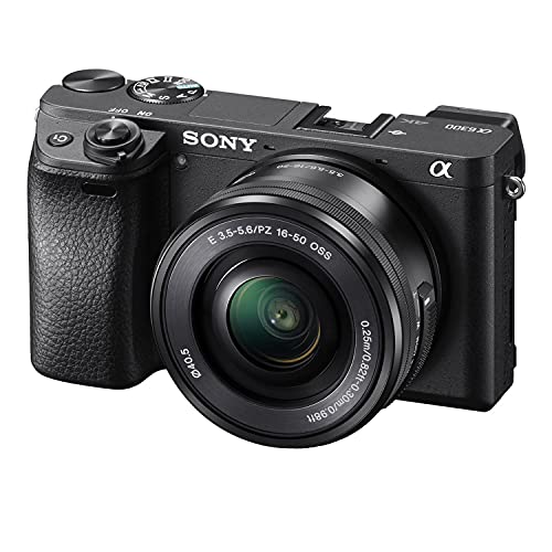 Sony Alpha a6300 Mirrorless Camera with 16-50mm Lens Black ILCE6300L/B with Soft Bag, Additional Battery, 64GB Memory Card, Card Reader, Plus Essential Accessories