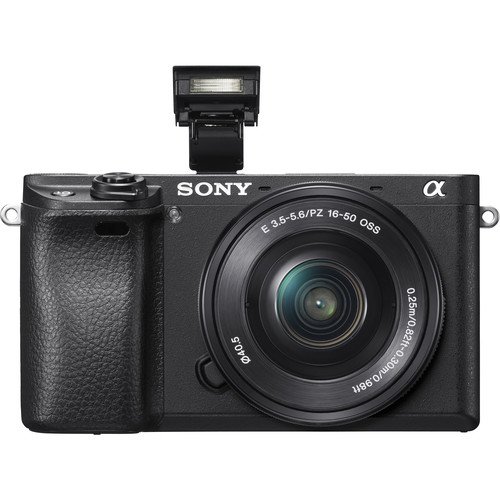 Sony Alpha a6300 Mirrorless Camera with 16-50mm Lens Black ILCE6300L/B with Soft Bag, Additional Battery, 64GB Memory Card, Card Reader, Plus Essential Accessories