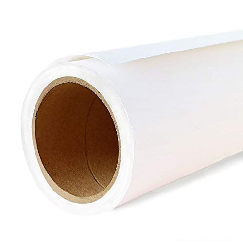Yizhily Seamless Photography Photo Backdrop Background Paper Roll for Photoshoot, Videos, Livestream 71" x16.5', 1.80x5m, Arctic White