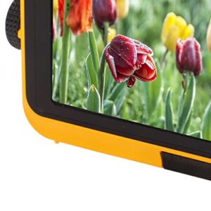 Waterproof Digital Camera, Micro USB 2.0 Full HD Double Screens Waterproof Digital Camera for Photograph Yellow