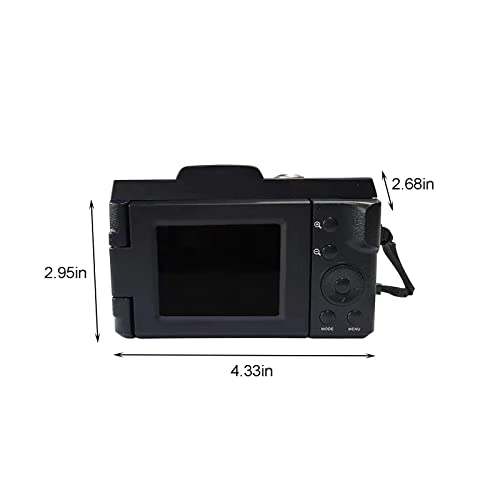 Xecvkr Digital Video Camera - HD Flip Screen Selfie SLR Camera, 16 Megapixel 2.4 Inch Flip Screen Micro SLR Digital Camera, 16 Times Digital Zoom, Electronic Anti-Shake