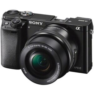 Sony Alpha a6000 Mirrorless Camera with 16-50mm and 55-210mm Lenses ILCE6000Y/B with Soft Bag, Additional Battery, 64GB Memory Card, Card Reader, Plus Essential Accessories