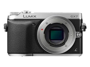 panasonic lumix gx7 dmc-gx7s dmcgx7s 16.0 mp mirrorless micro four thirds dslm camera – body only (silver) (renewed)