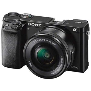 Sony Alpha a6000 Mirrorless Camera with 16-50mm and 55-210mm Lenses ILCE6000Y/B FE 85mm Lens, Soft Bag, Additional Battery, 64GB Memory Card, Card Reader, Plus Essential Accessories
