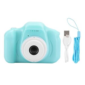 kenanlan kids camera, kids digital video cameras portable mini kids selfie camera toy with protective silicone cover, 2.0in tft color screen, christmas birthday gifts(green)
