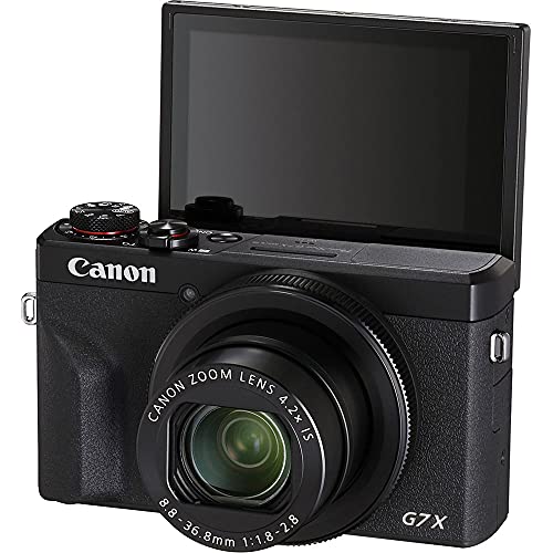 Camera Bundle for Canon PowerShot G7 X Mark III Digital Point and Shoot Camera + LED Light, Extra Battery, 64Gb High Speed Memory Card + Must Have Kit