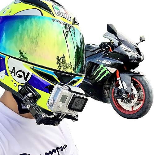 SUREWO Motorcycle Helmet Chin Mount Kits Compatible with GoPro Hero 11 10 9 8 7 6 5 Black,DJI Osmo Action 3/2/AKASO/Campark/YI Action Camera,Insta360 Camera and More