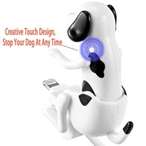 3HQ Funny Humping Dog Phone Charger for iPhone 14/13/12/11 and More, Upgraded Fast Charger Touch Dog That Moves USB Lightning Cable (4ft) - White