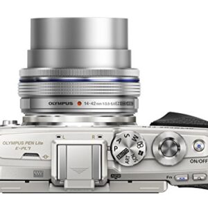 Olympus E-PL7 16MP Mirrorless Digital Camera with 3-Inch LCD with 14-42mm EZ Lens (Silver) - International Version