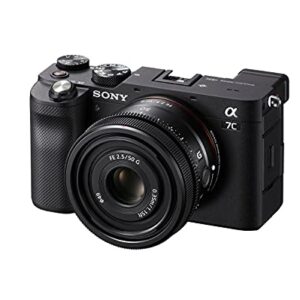 Sony Alpha 7C Full-Frame Mirrorless Camera - Black (ILCE7C/B) with Sony FE 50mm F2.5 G Full-Frame Ultra-Compact G Lens