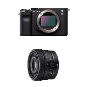 sony alpha 7c full-frame mirrorless camera – black (ilce7c/b) with sony fe 50mm f2.5 g full-frame ultra-compact g lens