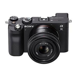 Sony Alpha 7C Full-Frame Mirrorless Camera - Black (ILCE7C/B) with Sony FE 50mm F2.5 G Full-Frame Ultra-Compact G Lens