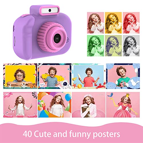 4800W Front and Rear 1080P HD Children's Digital Came-ra Video and Games with Flashlight 800mah Battery Portable Mini Digital Camera for Children