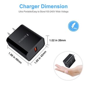 USB Charger Plug,Quick Charge 3.0 Fast Charging Block Wall Charger Cube Box for iPhone,Samsung Galaxy S23 A14 A54 S22 S21 Note20 S10 A10e S9 S8 A53 A21 A23 A51 A13 A03S A50 A12,LG V60 G8,Moto,Android