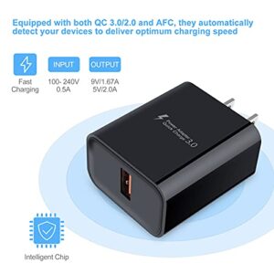 USB Charger Plug,Quick Charge 3.0 Fast Charging Block Wall Charger Cube Box for iPhone,Samsung Galaxy S23 A14 A54 S22 S21 Note20 S10 A10e S9 S8 A53 A21 A23 A51 A13 A03S A50 A12,LG V60 G8,Moto,Android
