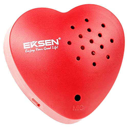 EKSEN Heart Voice Recorder, 30 Seconds Voice Recorder for Stuffed Animal, Plush Toy, etc. Kids Voice Recorder, Sound Box for Voice Gifts. (Red - 1 Pack)