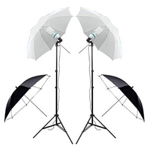 YISITONG Photography Video Studio Lighting Kit Softbox Umbrella Continuous Lighting Set with 4 Backdrops 6.2ft x 10ft Background Stand Support System for Photo Studio Product Portrait Video Shooting