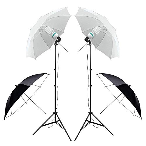 YISITONG Photography Video Studio Lighting Kit Softbox Umbrella Continuous Lighting Set with 4 Backdrops 6.2ft x 10ft Background Stand Support System for Photo Studio Product Portrait Video Shooting