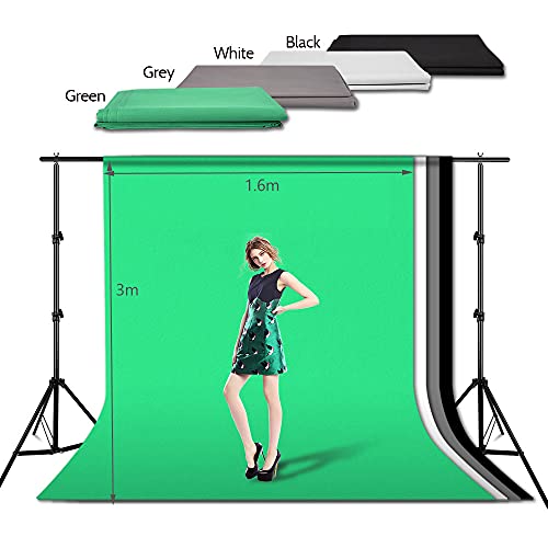 YISITONG Photography Video Studio Lighting Kit Softbox Umbrella Continuous Lighting Set with 4 Backdrops 6.2ft x 10ft Background Stand Support System for Photo Studio Product Portrait Video Shooting