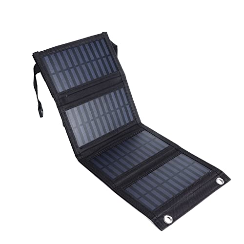 Solar Charger, Foldable Solar Panel Phone Charger with USB Interface Portable Solar Battery Power Bank for Smartphone Tablet Cellphone