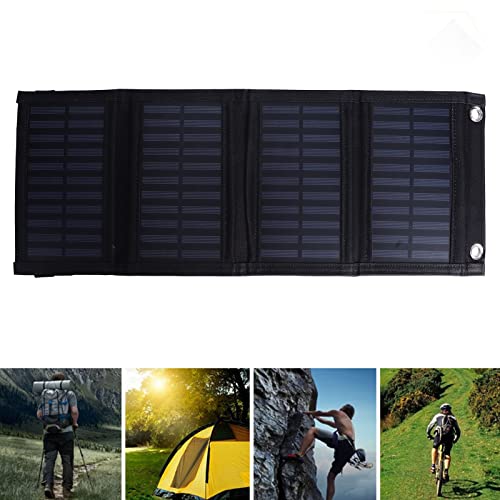 Solar Charger, Foldable Solar Panel Phone Charger with USB Interface Portable Solar Battery Power Bank for Smartphone Tablet Cellphone