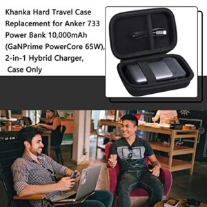 khanka Hard Travel Case Replacement for Anker 733 Power Bank 10,000mAh (GaNPrime PowerCore 65W), 2-in-1 Hybrid Charger, Case Only