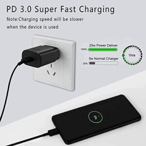 Samsung Super Fast Charger, 2-Pack 25W USB C Power Delivery Fast Charger with 5FT Type C to C Quick Charge Cord for Samsung Galaxy S23/S23 Ultra/S23+/S22/S22 Ultra/S22+/S21/S21 Ultra/Z Fold 3/Flip 3