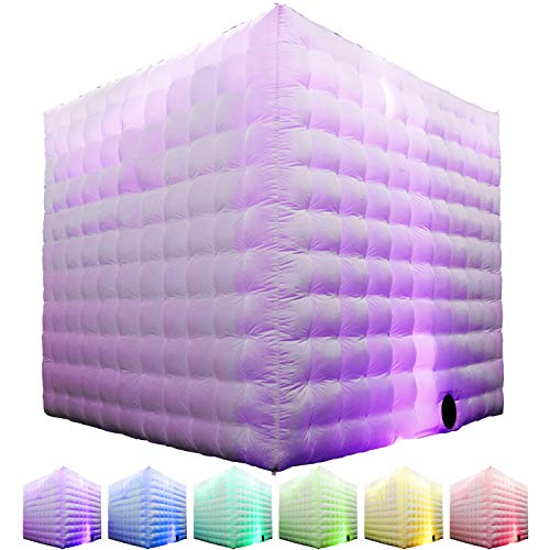 TKLoop Inflatable Photo Booth Enclosure 16 Colors with Blower Portable Photo Booth 8.2ft Studio Tent Great for Wedding, Party, Events, Birthday, Bars White (1 Door)