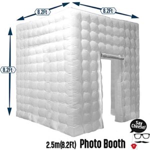 TKLoop Inflatable Photo Booth Enclosure 16 Colors with Blower Portable Photo Booth 8.2ft Studio Tent Great for Wedding, Party, Events, Birthday, Bars White (1 Door)