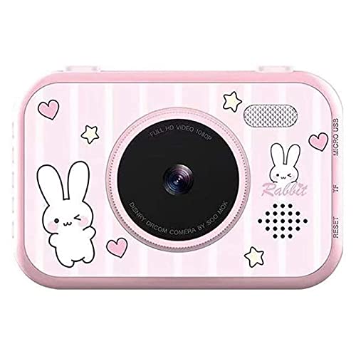 GIENEX Kids Digital Camera - 12MP Children's Selfie Camera with 3.5 Inches Large Screen for Boys and Girls,1080P Rechargeable Electronic Camera with 32GB TF Card (Color : Pink)