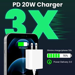 iPhone 14 Pro Max Charger Block, DGHYDZ Type C Charger Block, 20W Upgraded Certified iPhone Plug Adapter - Dual Ports Fast Wall Charger for iPhone 13/12/11/Pro Max,XS/XR/X,iPad Pro,AirPods Pro,Samsung