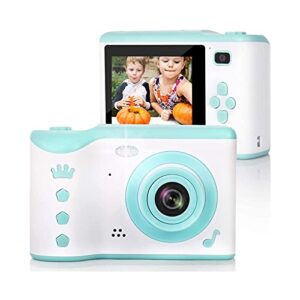 gienex kids selfie camera, christmas birthday gifts for boys age 3-9, hd digital video cameras for toddler, portable toy for 3 4 5 6 7 8 year old boy with 32gb sd card (color : blue)